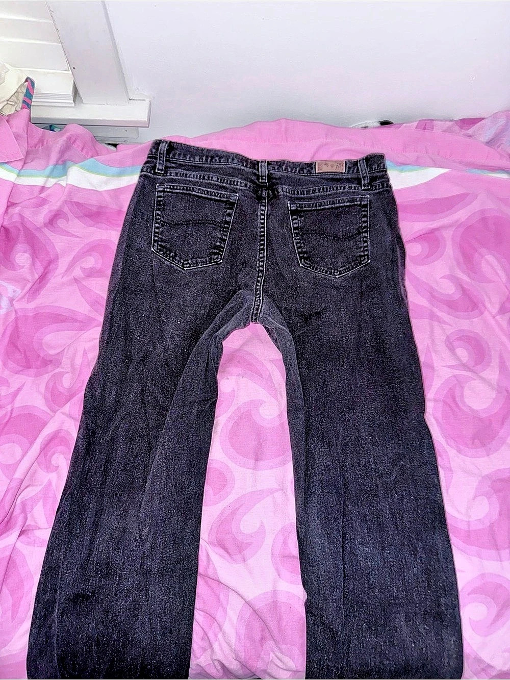 Lee Relaxed Straight Leg at the Waist Black Straight Leg Jeans Size 16